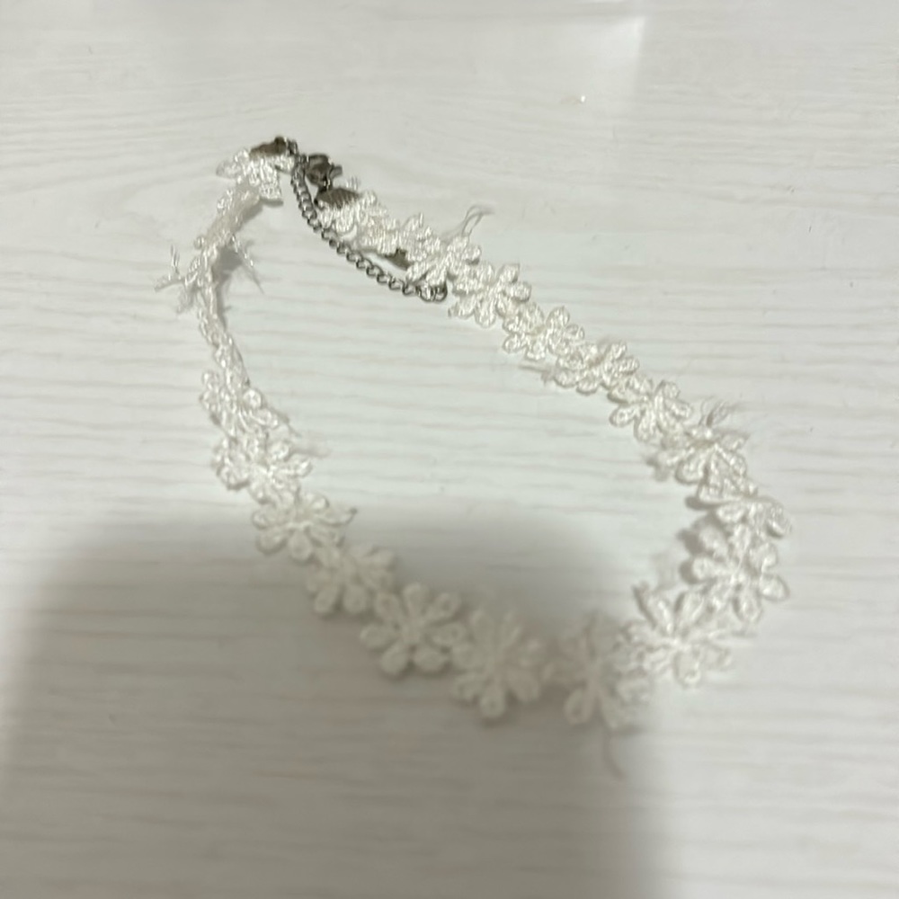 White Floral Choker